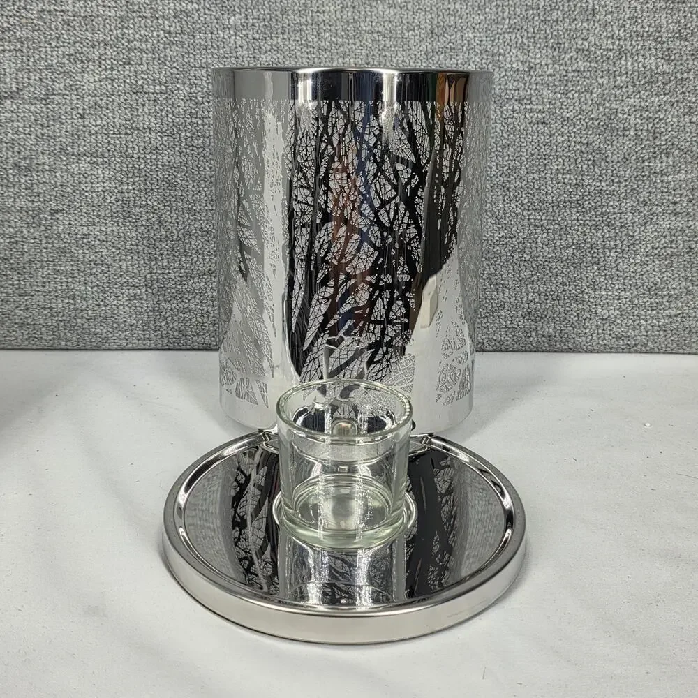 PARTYLITE ENCHANTED WOODLAND VOTIVE HURRICANE – RARE RETIRED – NIB – P90931